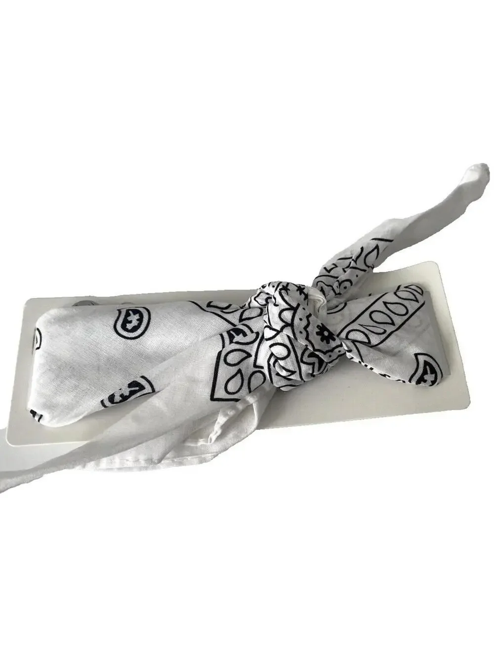 White Bandana Hair Bandana Unisex Cotton Headband Scarf Brand New